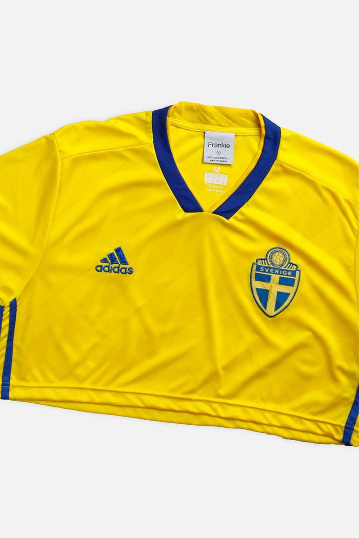 Frankie Rework Crop Sweden Soccer Jersey - M