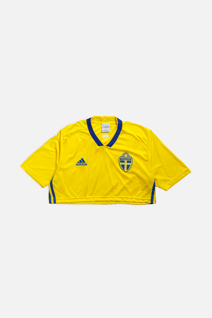 frankie Rework Crop Sweden Soccer Jersey - M