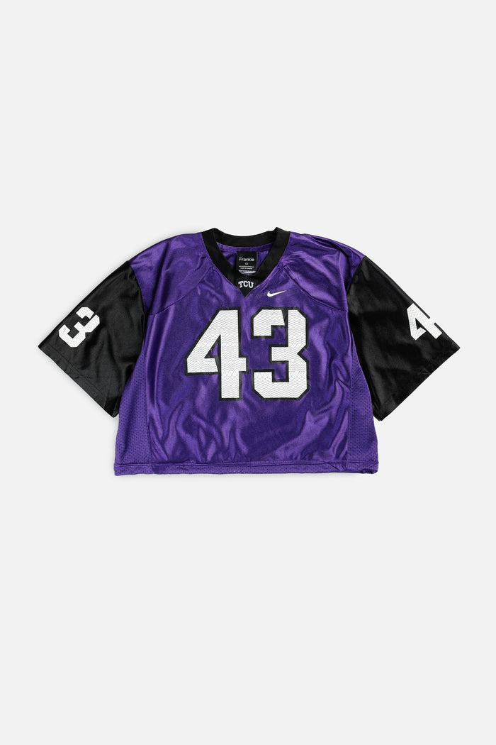 frankie Rework Crop TCU Horned Frogs NCAA Jersey - M