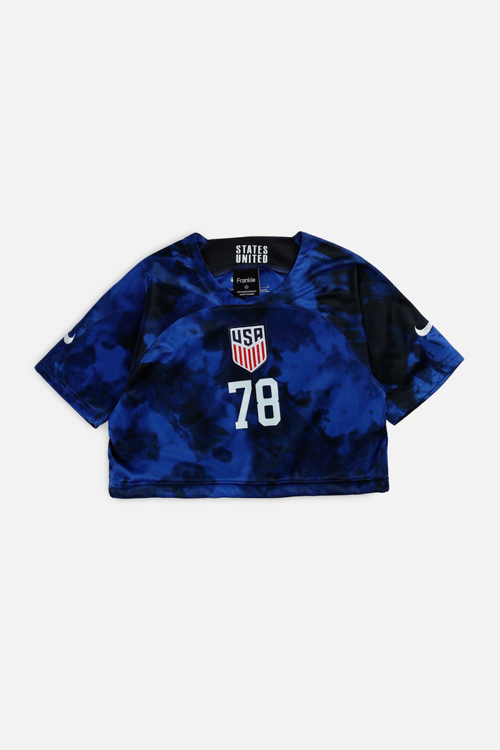 frankie Rework Crop USA Soccer Jersey - XS