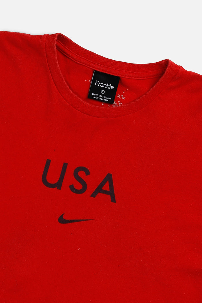 Frankie Rework Crop USA Soccer Tee - XL