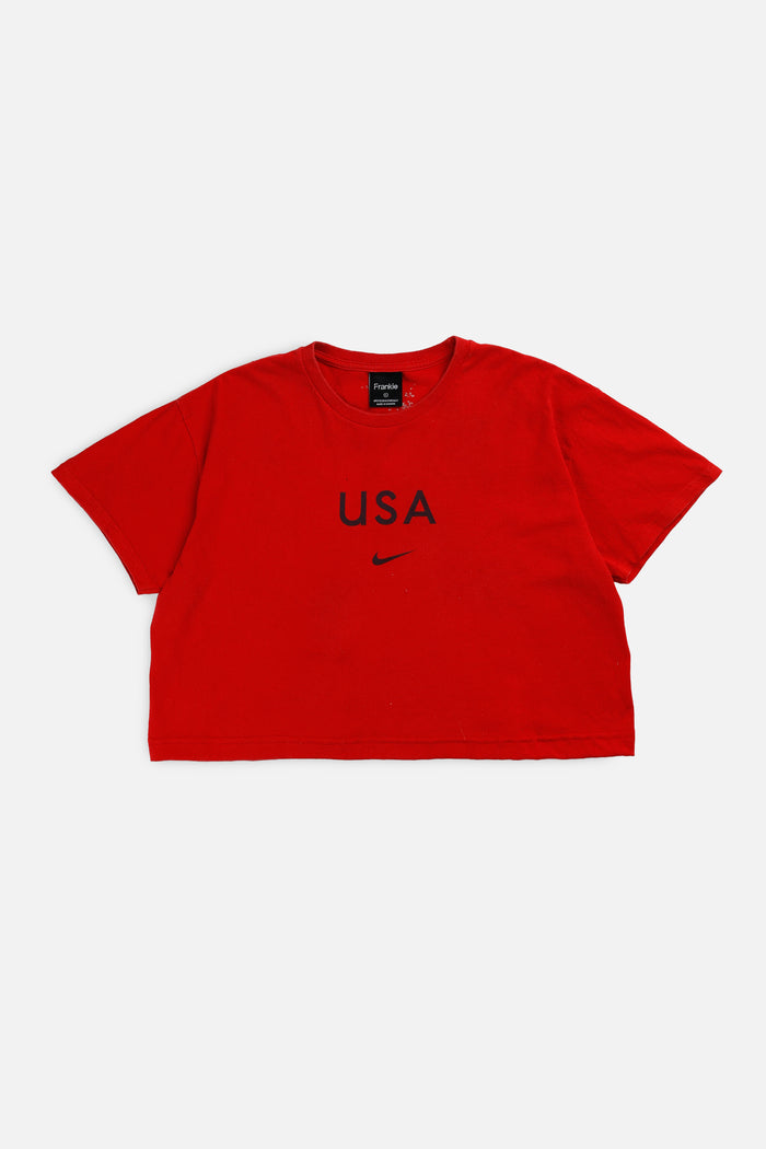 frankie Rework Crop USA Soccer Tee - XL