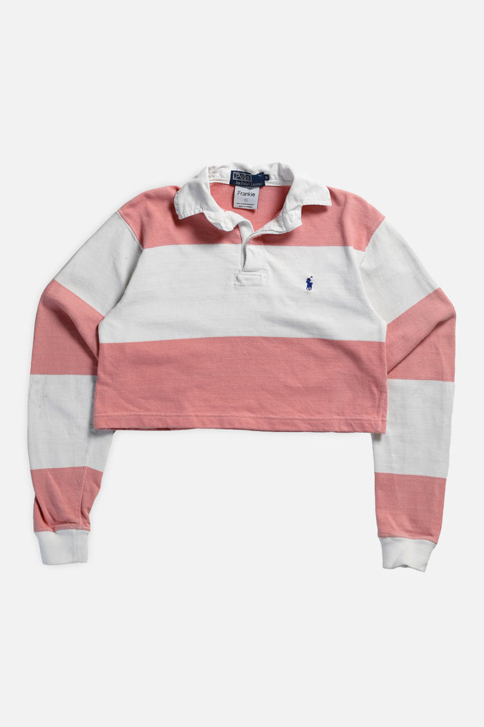 frankie Rework Cropped Rugby Shirt - S