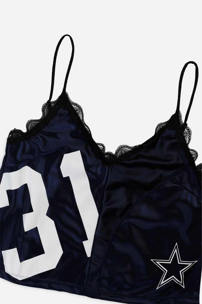 Frankie Rework Dallas Cowboys Lace Tank - L