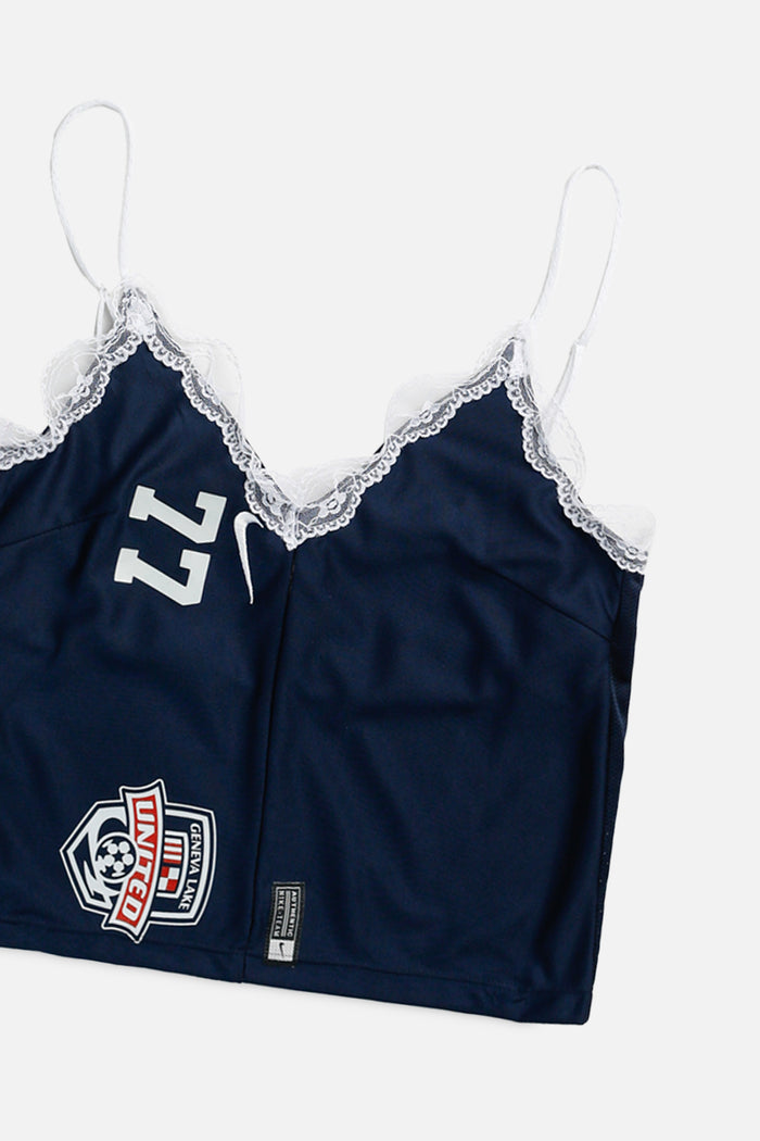 Frankie Rework Geneva Lake Soccer Lace Tank - XS