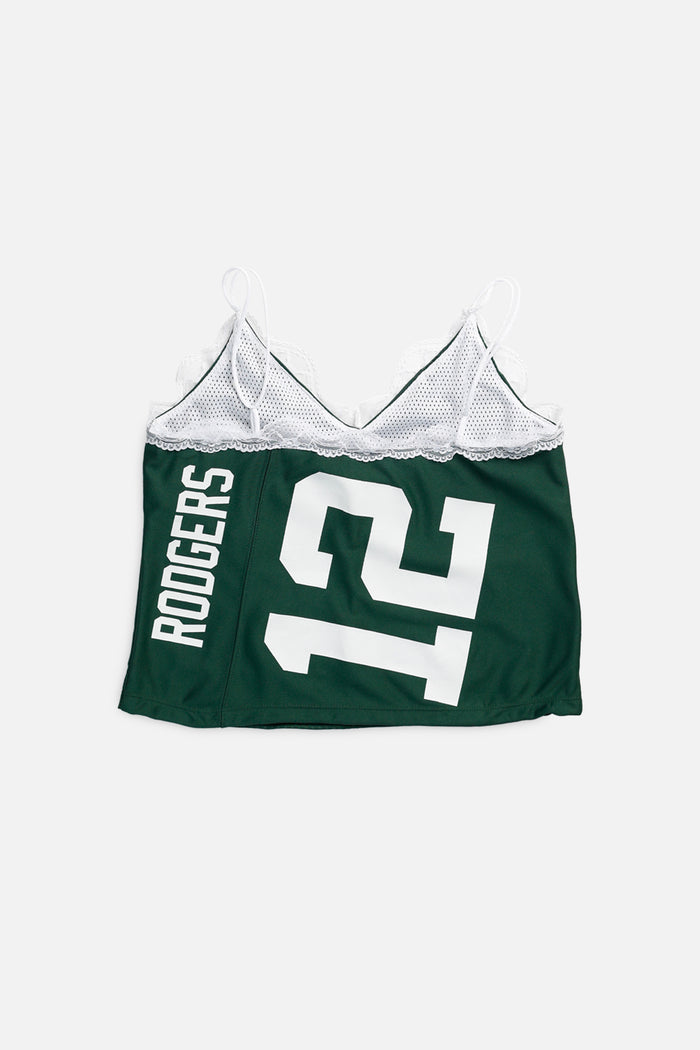 Frankie Rework Green Bay Packers Lace Tank - M
