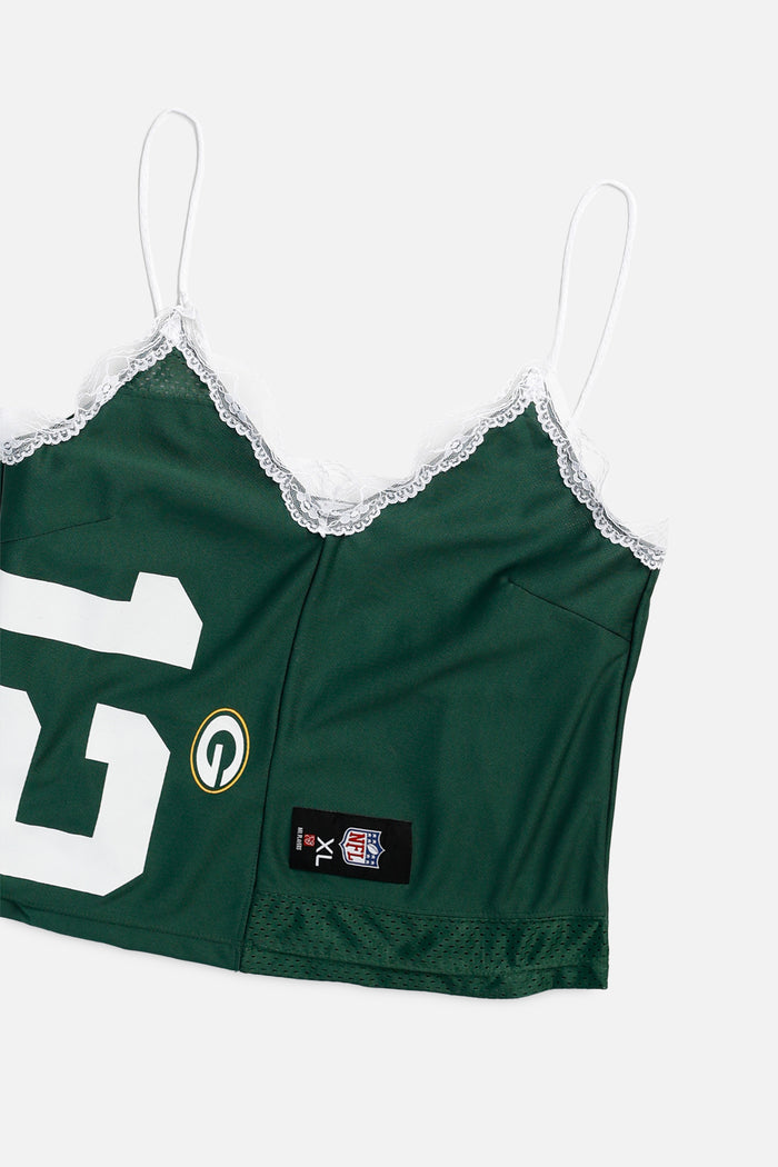Frankie Rework Green Bay Packers Lace Tank - M