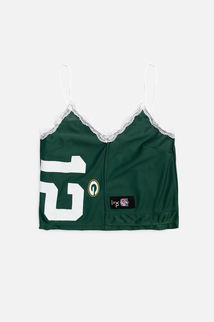 frankie Rework Green Bay Packers Lace Tank - M