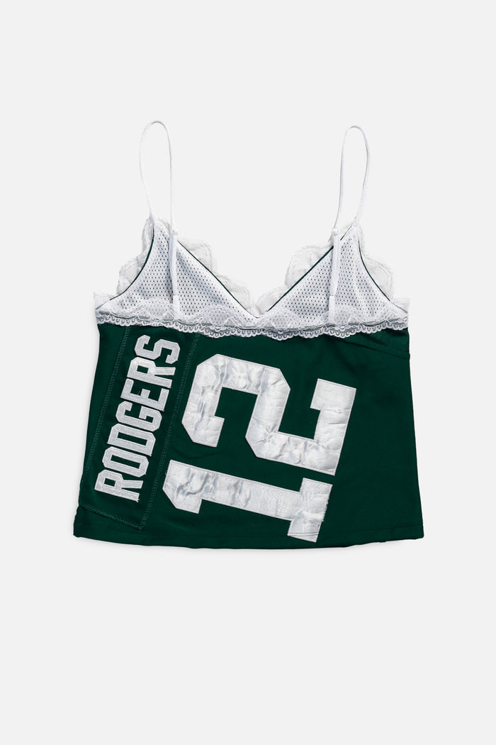 Frankie Rework Green Bay Packers Lace Tank - XS