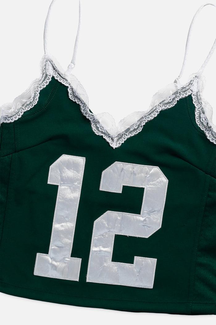 Frankie Rework Green Bay Packers Lace Tank - XS