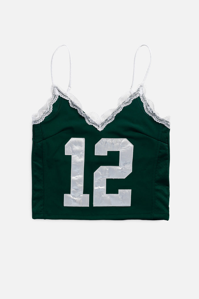 frankie Rework Green Bay Packers Lace Tank - XS