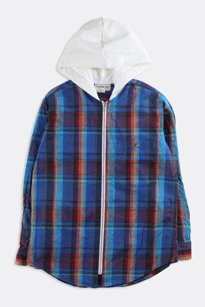 frankie Rework Hooded Flannel - Women- XS Men-XXS