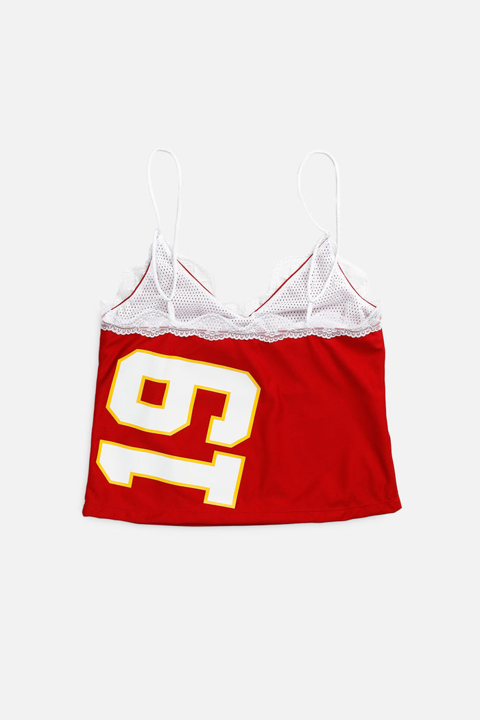 Frankie Rework Kansas City Chiefs Lace Tank - M