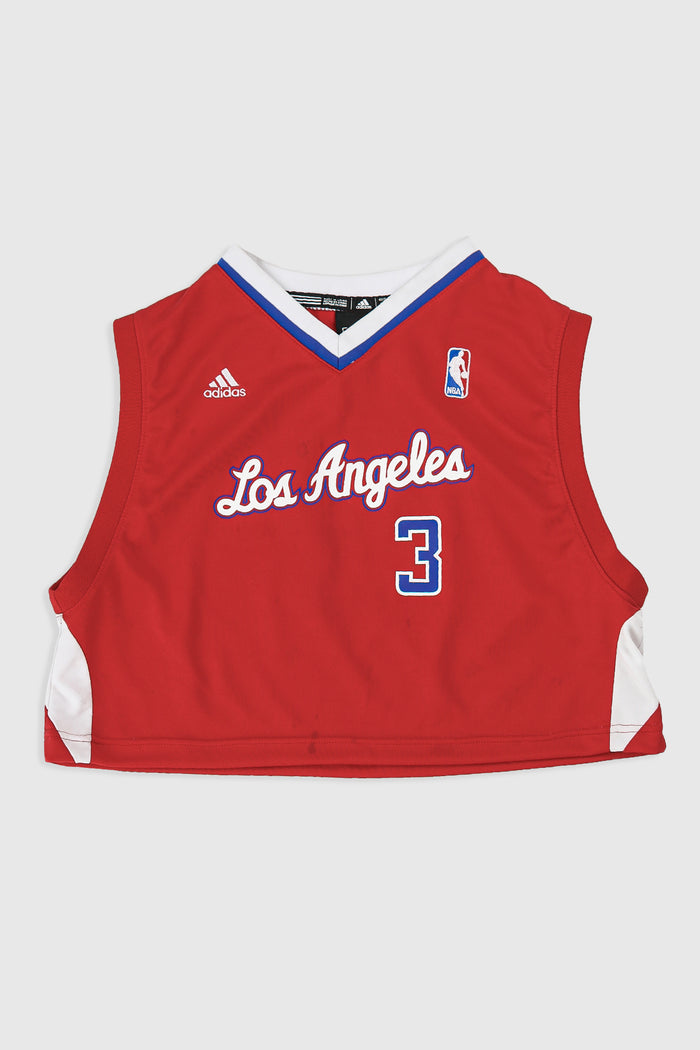 frankie Rework LA Clippers Crop Jersey - L