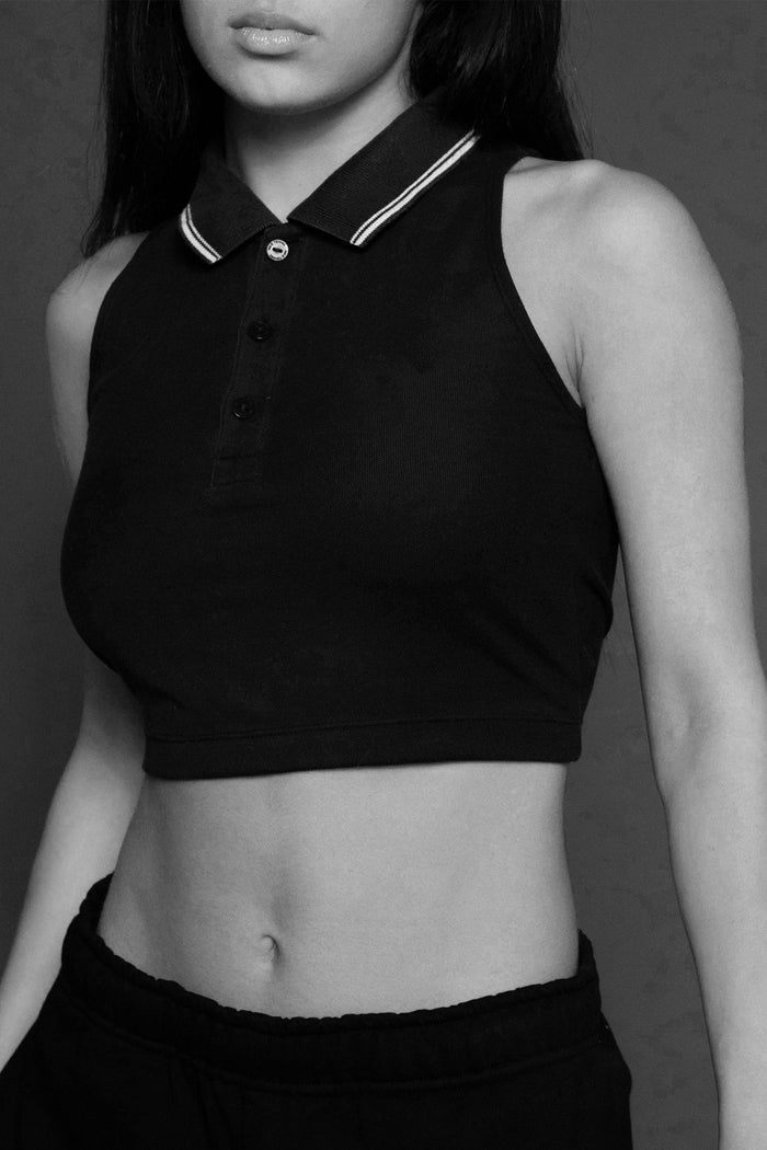 Frankie Rework Lacoste Collared Tank - L