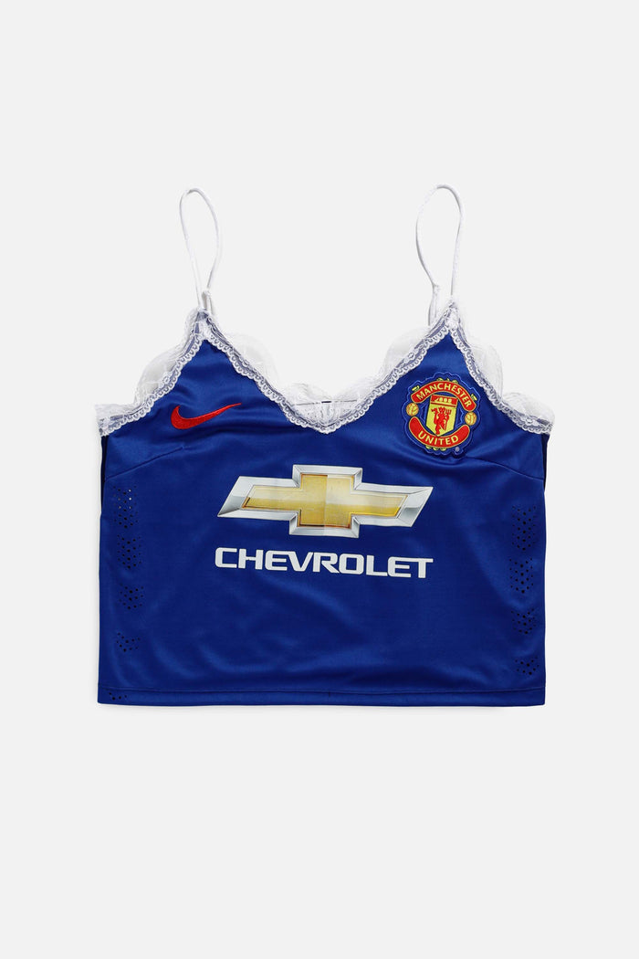 frankie Rework Manchester Soccer Lace Tank - L