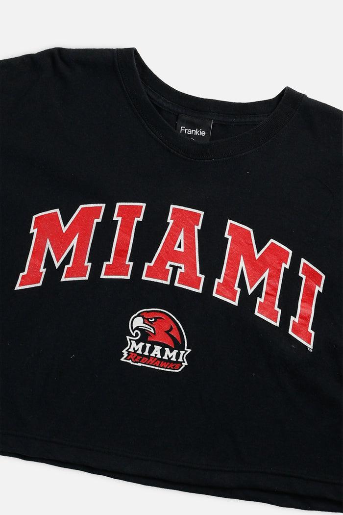 Frankie Rework Miami Redhawks NCAA Crop Tee - L