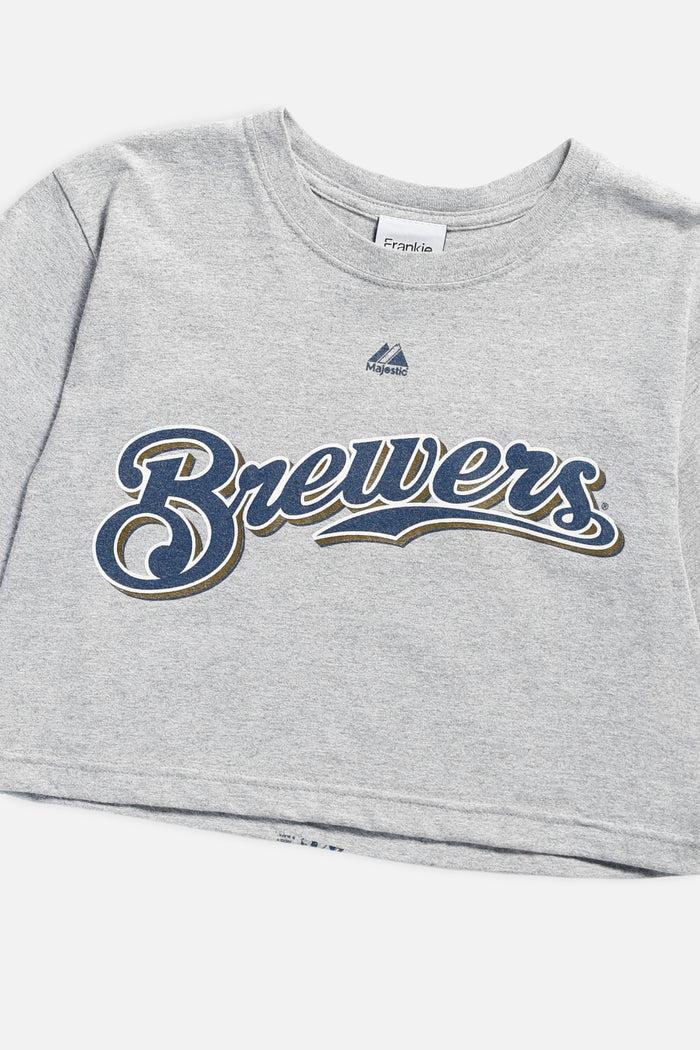 Frankie Rework Milwaukee Brewers MLB Crop Tee - XS