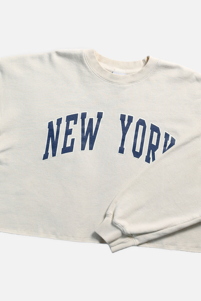 Frankie Rework New York Raw Crop Sweatshirt - XXL