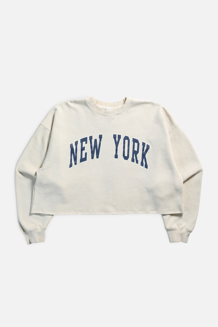 frankie Rework New York Raw Crop Sweatshirt - XXL