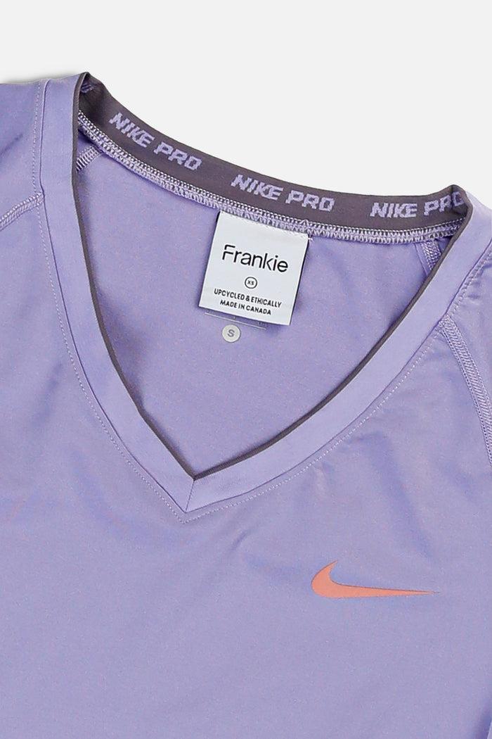 Frankie Rework Nike Micro Crop Long Sleeve Tee - XS