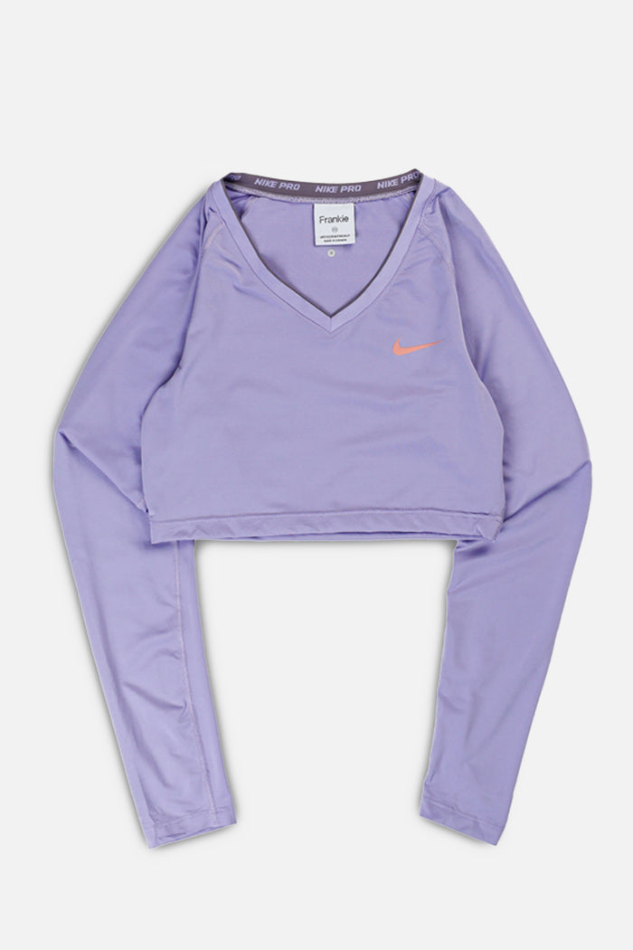 frankie Rework Nike Micro Crop Long Sleeve Tee - XS