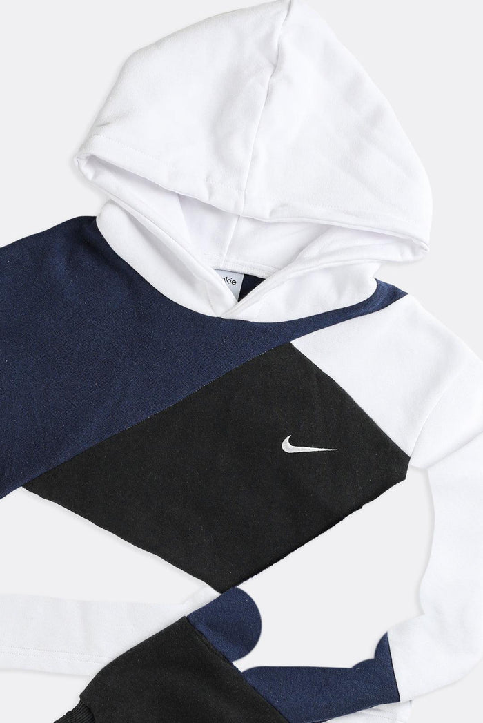 Frankie Rework Nike Patchwork Crop Sweatshirt - S