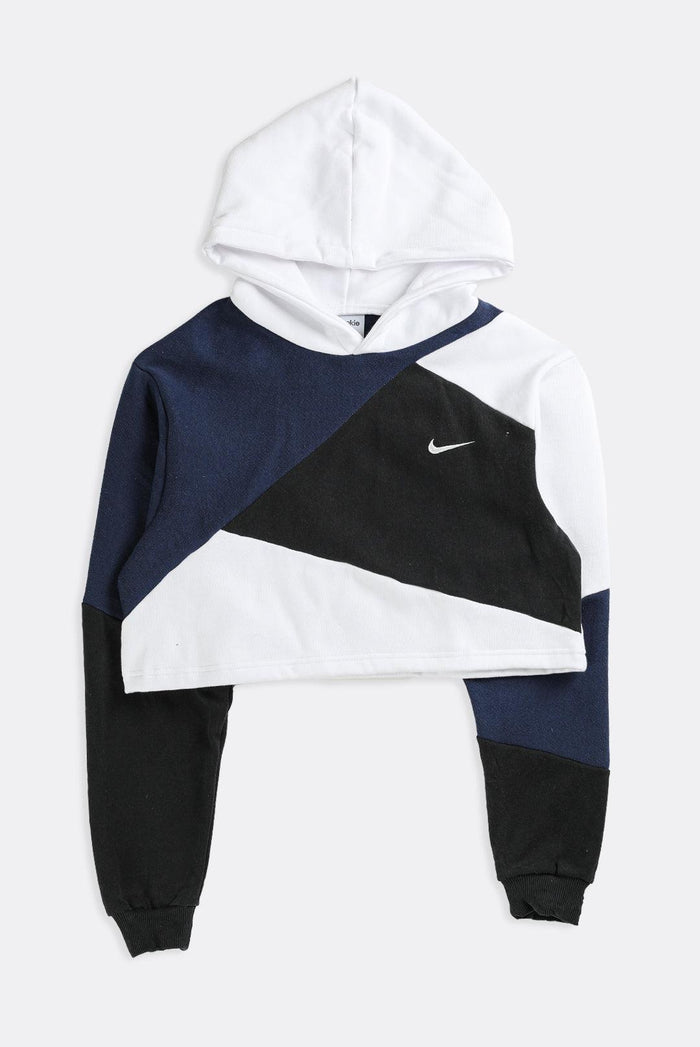 frankie Rework Nike Patchwork Crop Sweatshirt - S