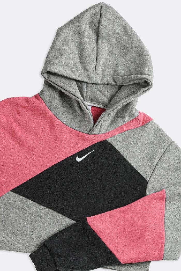 Frankie Rework Nike Patchwork Crop Sweatshirt - XS