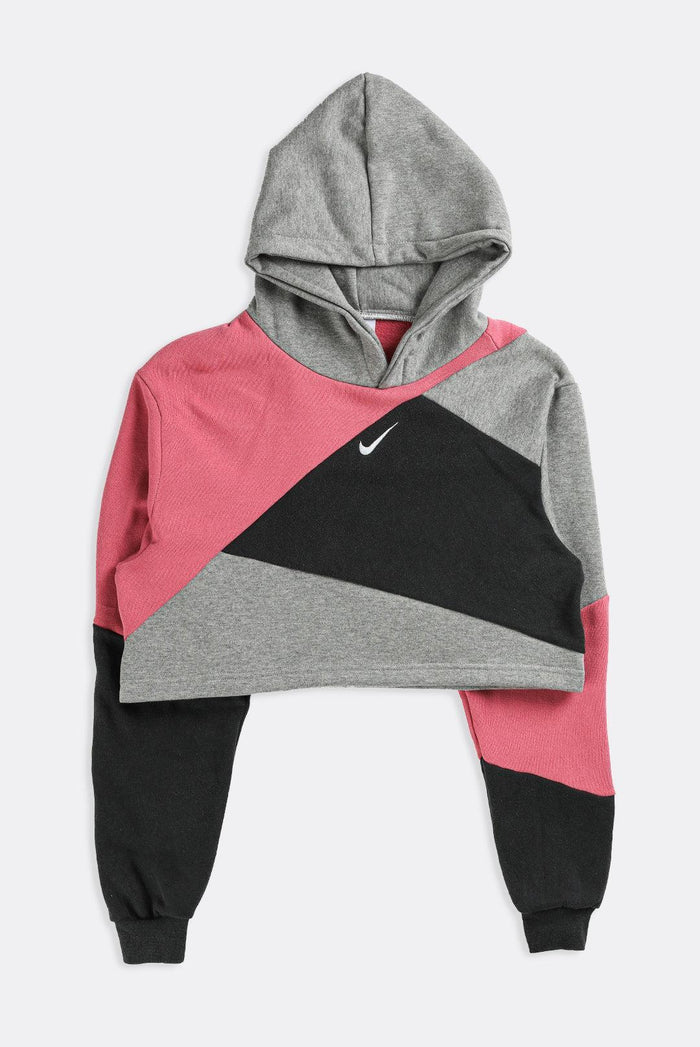 frankie Rework Nike Patchwork Crop Sweatshirt - XS