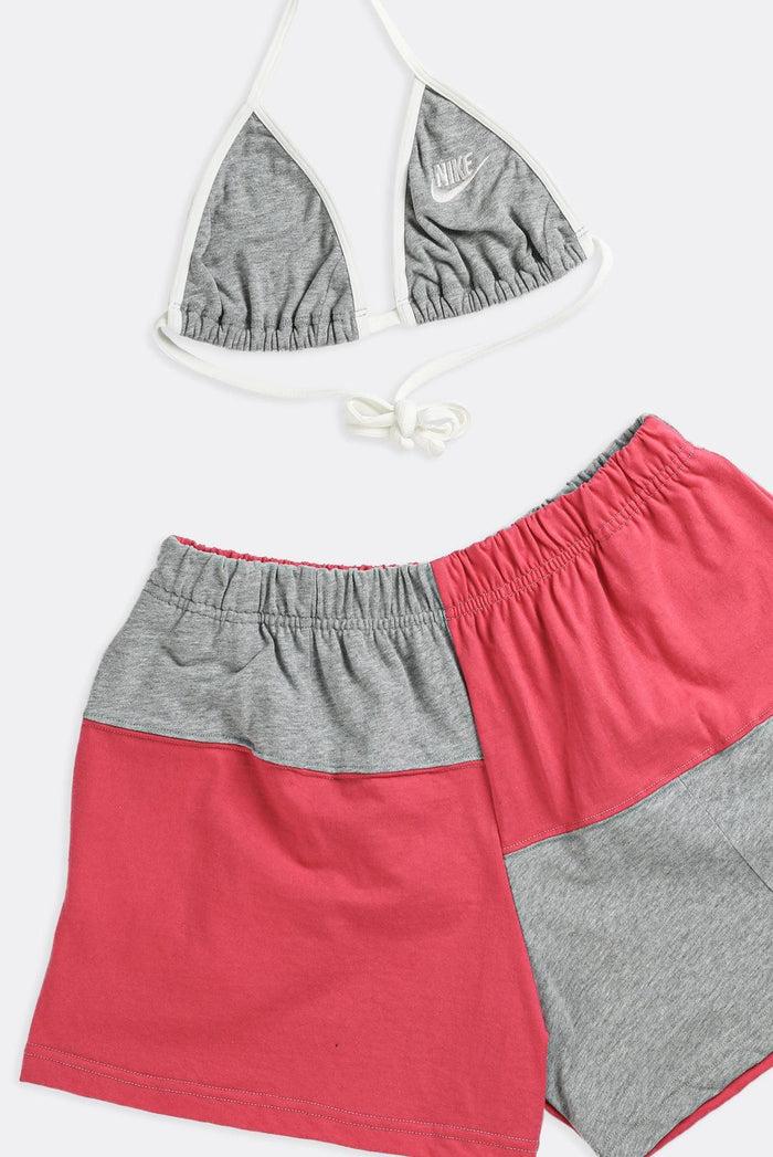 Frankie Rework Nike Patchwork Tee Shorts Set - M