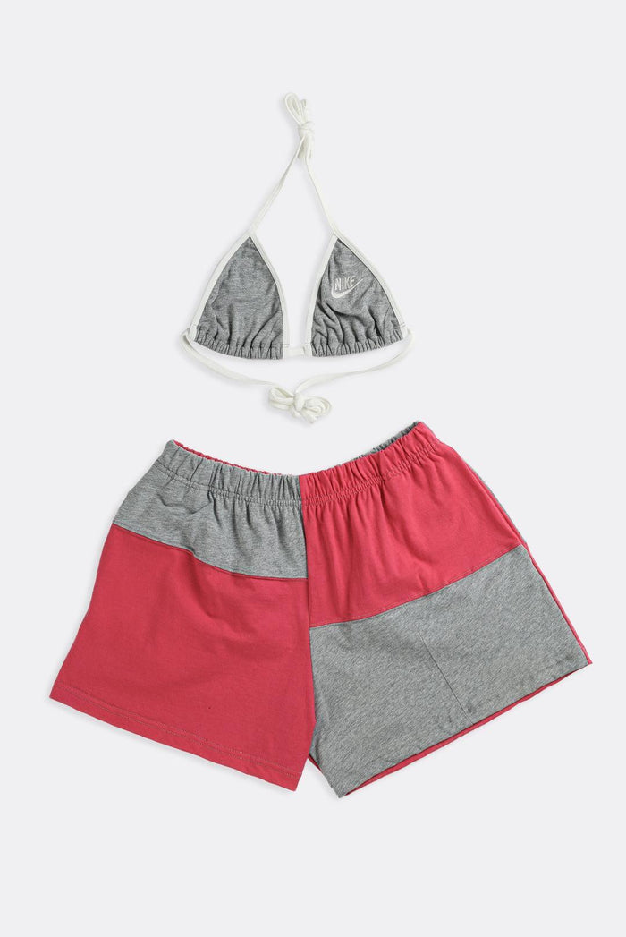 frankie Rework Nike Patchwork Tee Shorts Set - M
