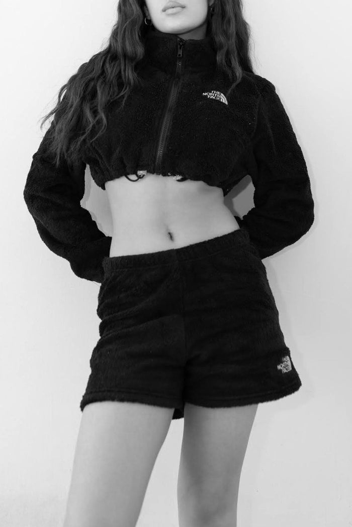 Frankie Rework North Face Fuzzy Shorts - S