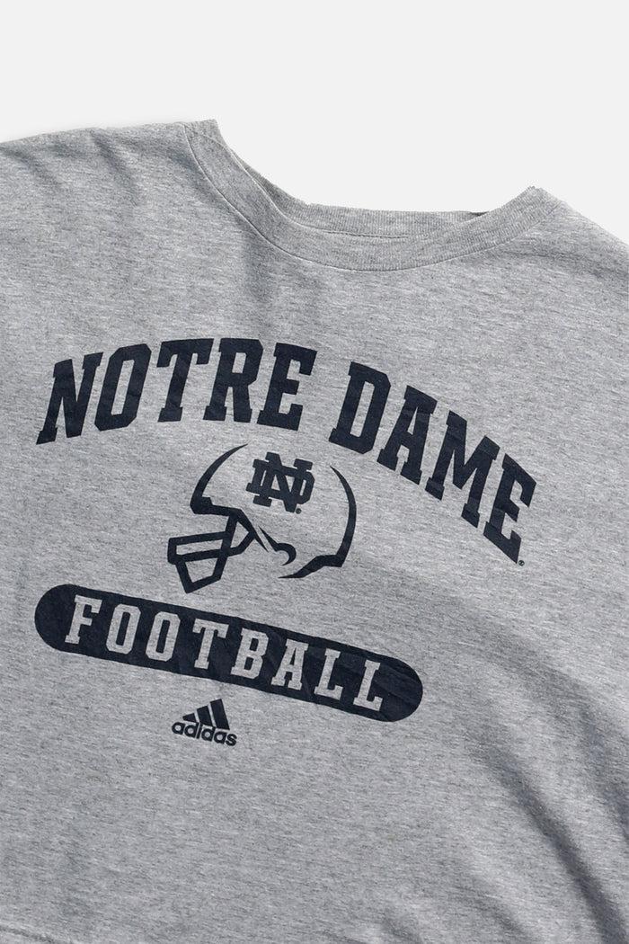 Frankie Rework Notre Dame Football Crop Tee - XL