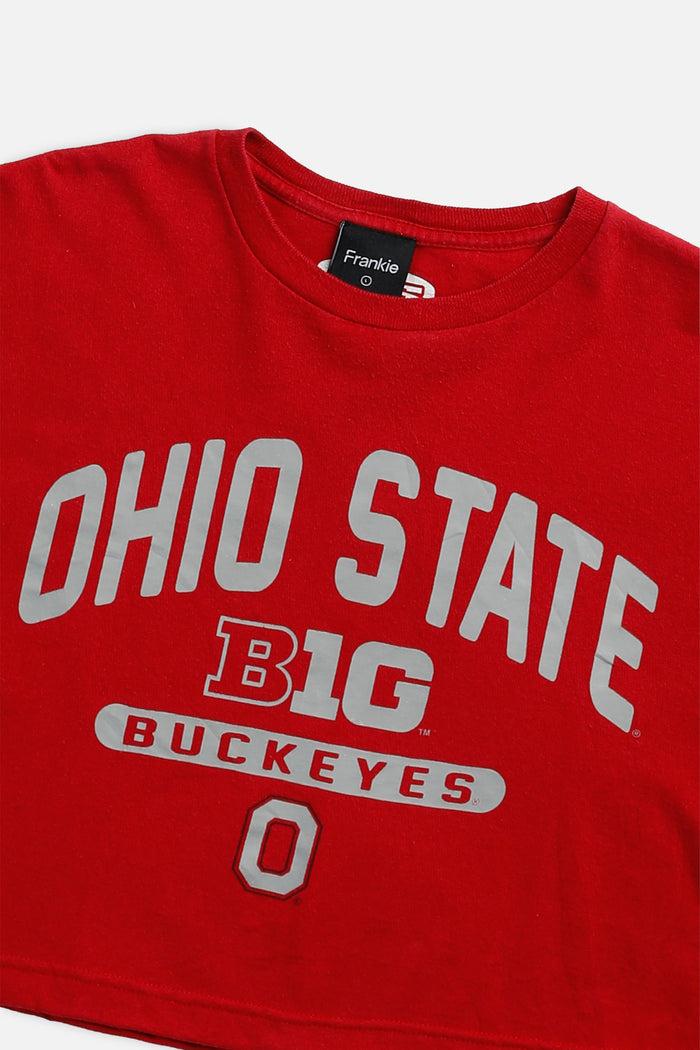 Frankie Rework Ohio State Buckeyes NCAA Crop Tee - L