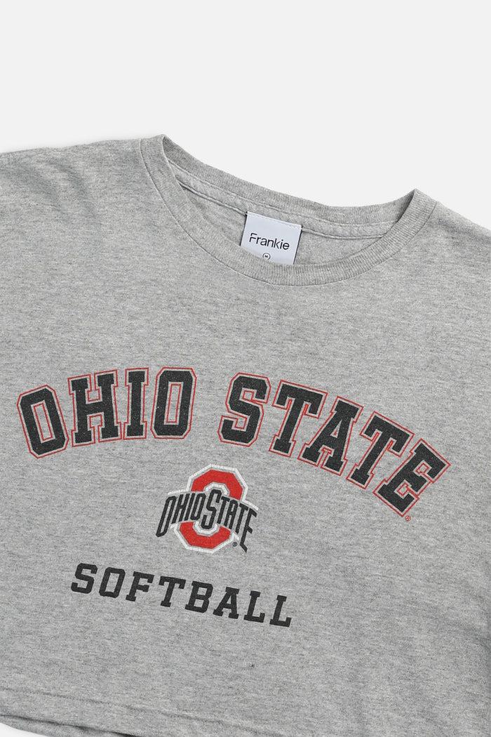 Frankie Rework Ohio State Softball NCAA Crop Tee - M