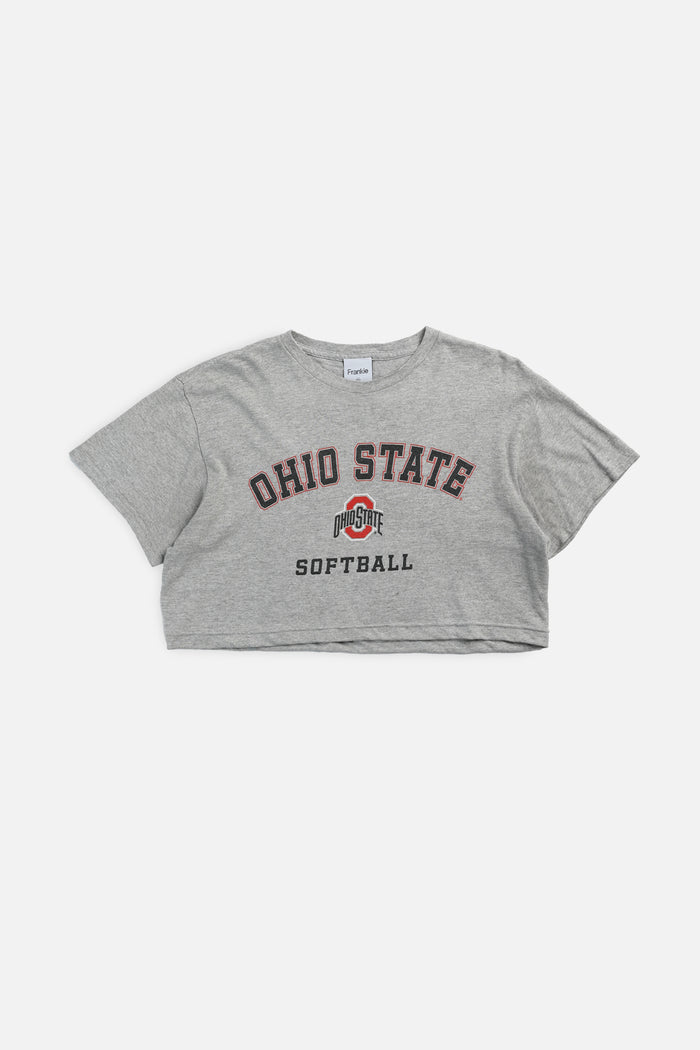 frankie Rework Ohio State Softball NCAA Crop Tee - M