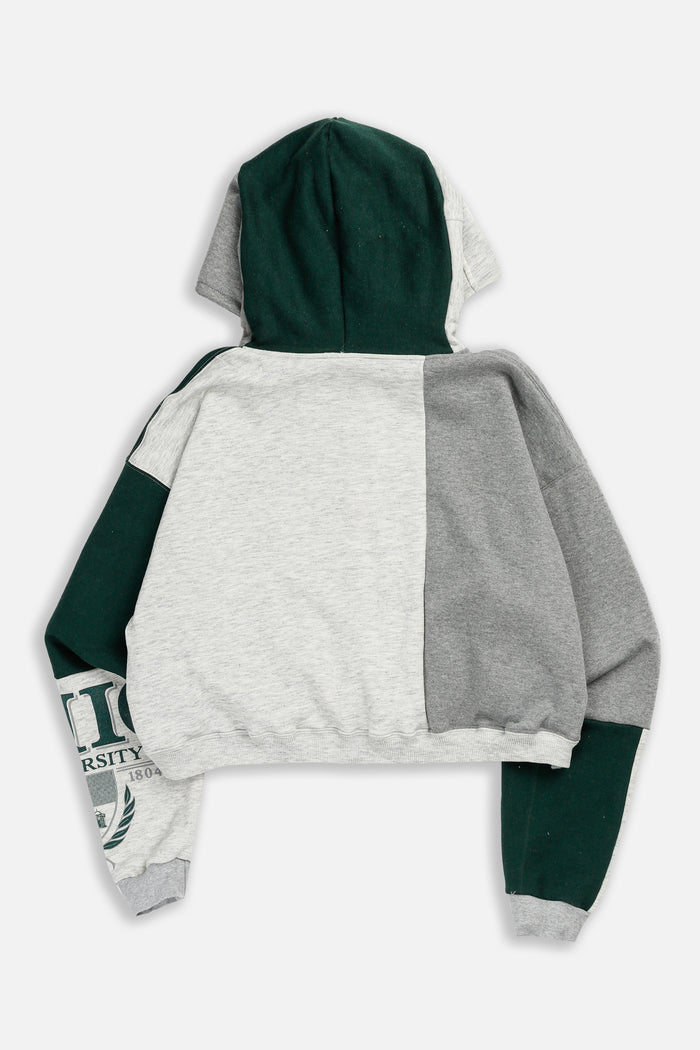 Frankie Rework Ohio University Crop Zip Hoodie - XXL