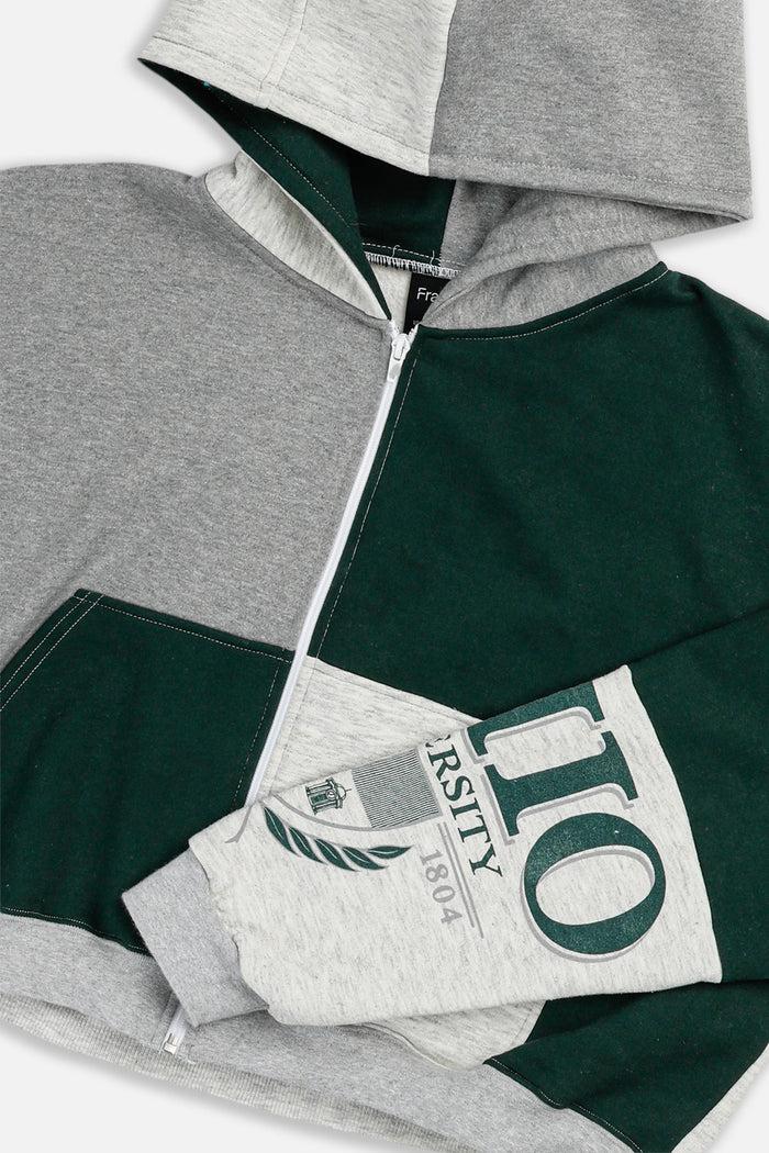 Frankie Rework Ohio University Crop Zip Hoodie - XXL