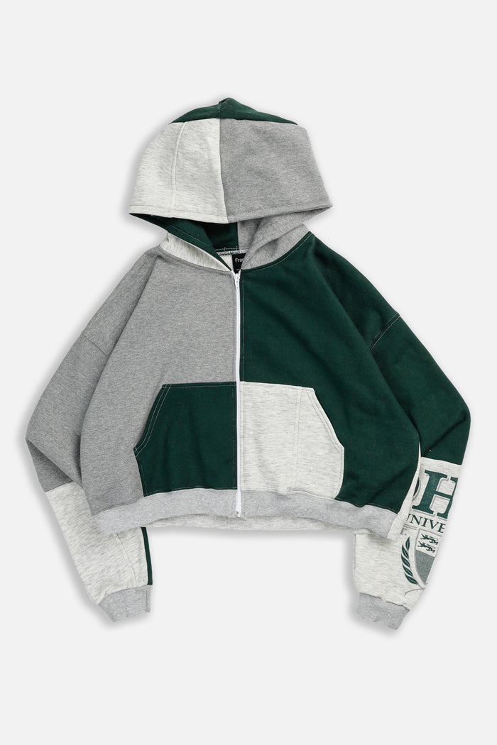 frankie Rework Ohio University Crop Zip Hoodie - XXL