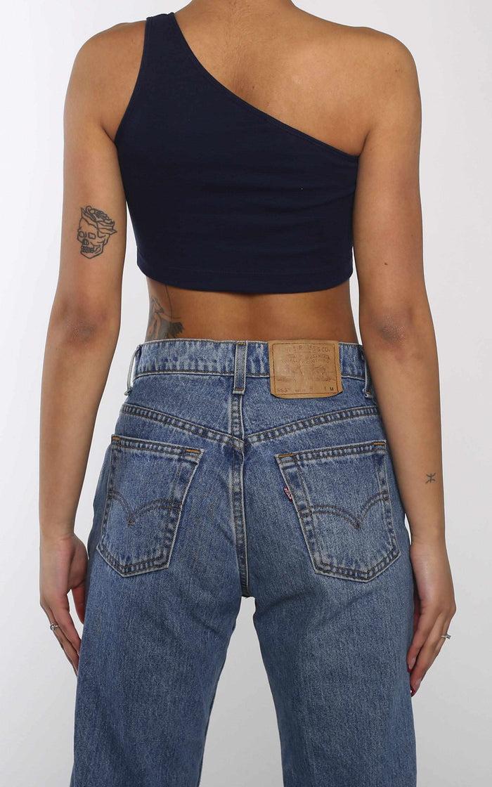 Frankie Rework One Shoulder Tank - XS S M L XL