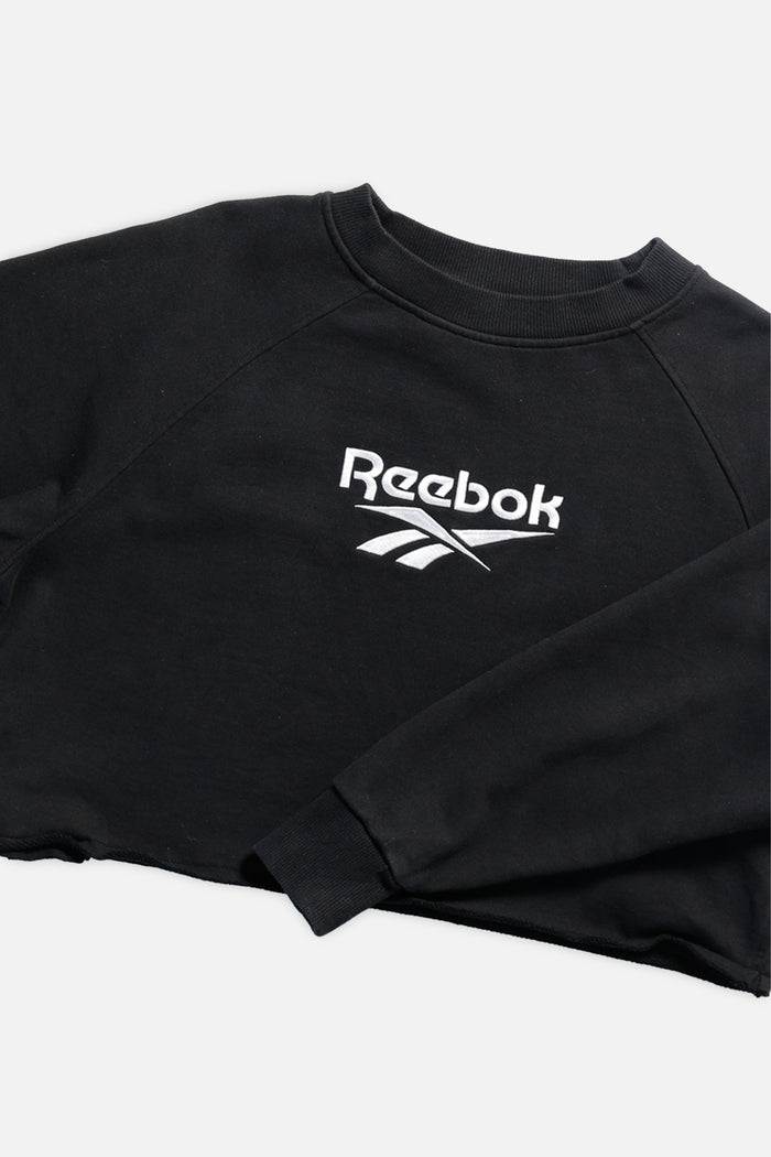 Frankie Rework Reebok Raw Crop Sweatshirt - S