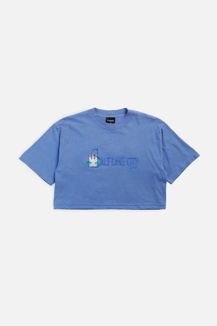 frankie Rework Salt Lake City Crop Tee - M