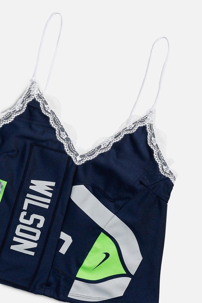 Frankie Rework Seattle Seahawks Lace Tank - L