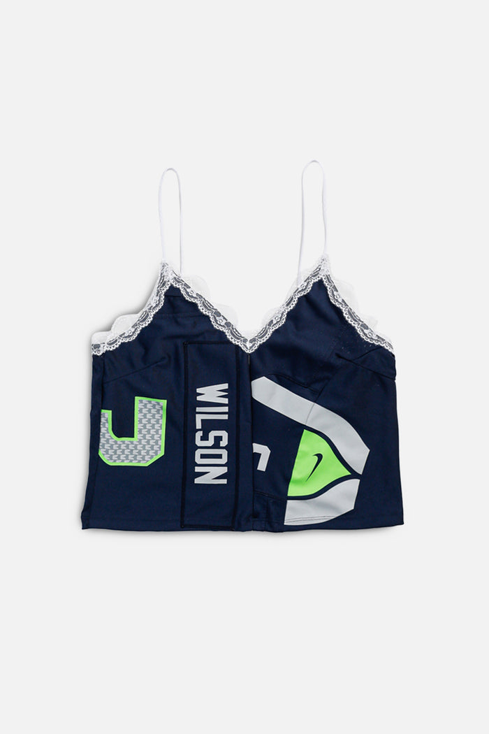 frankie Rework Seattle Seahawks Lace Tank - L