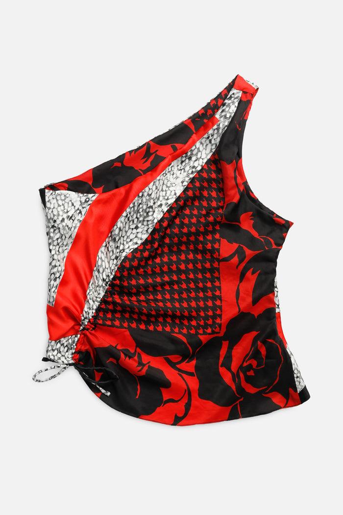 frankie Rework Silk Scarf Ruche Tank - XXL