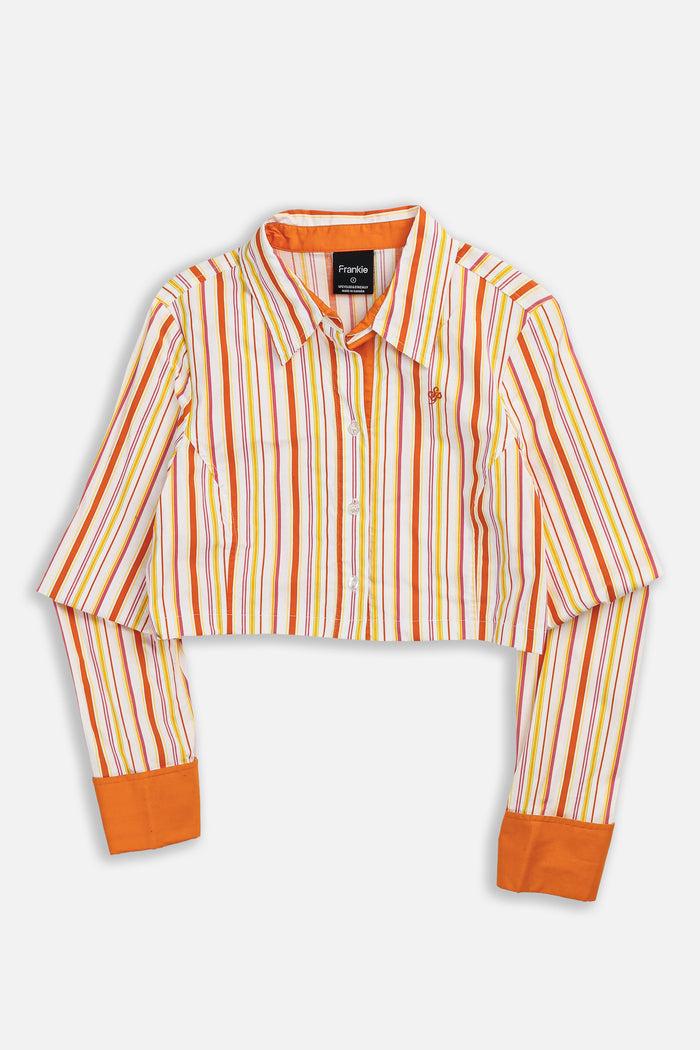 frankie Rework South Pole Cropped Collared Shirt - S