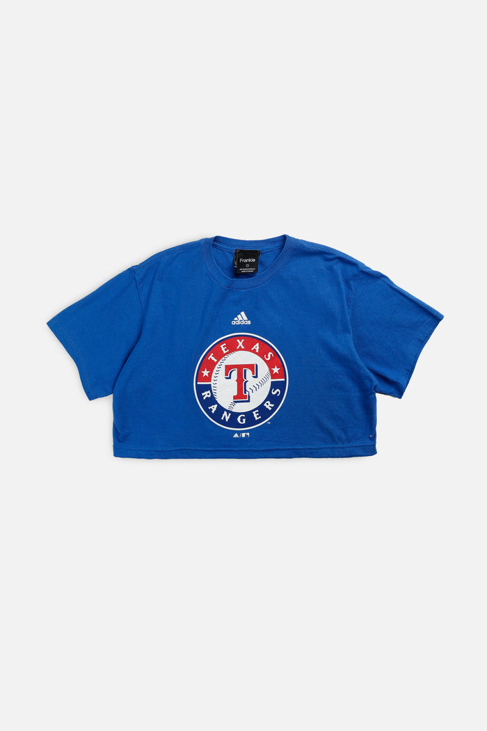 frankie Rework Texas Rangers MLB Crop Tee - S