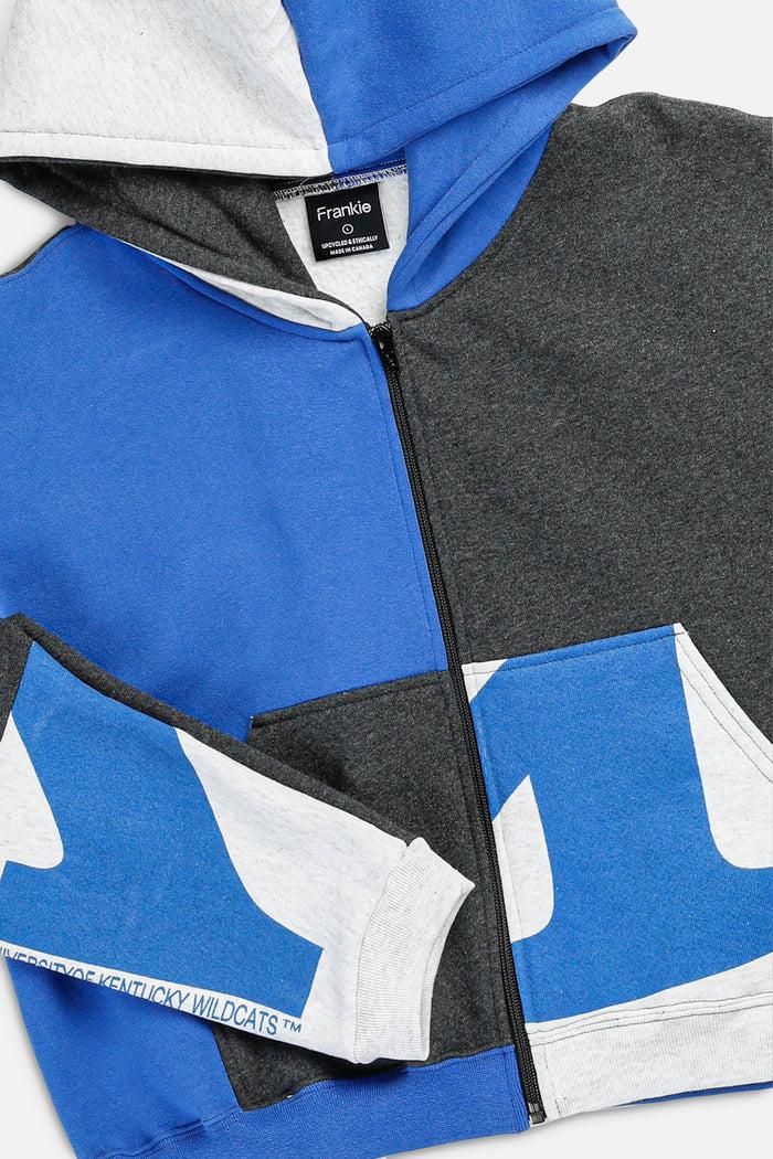 Frankie Rework Varsity Crop Zip Hoodie - L