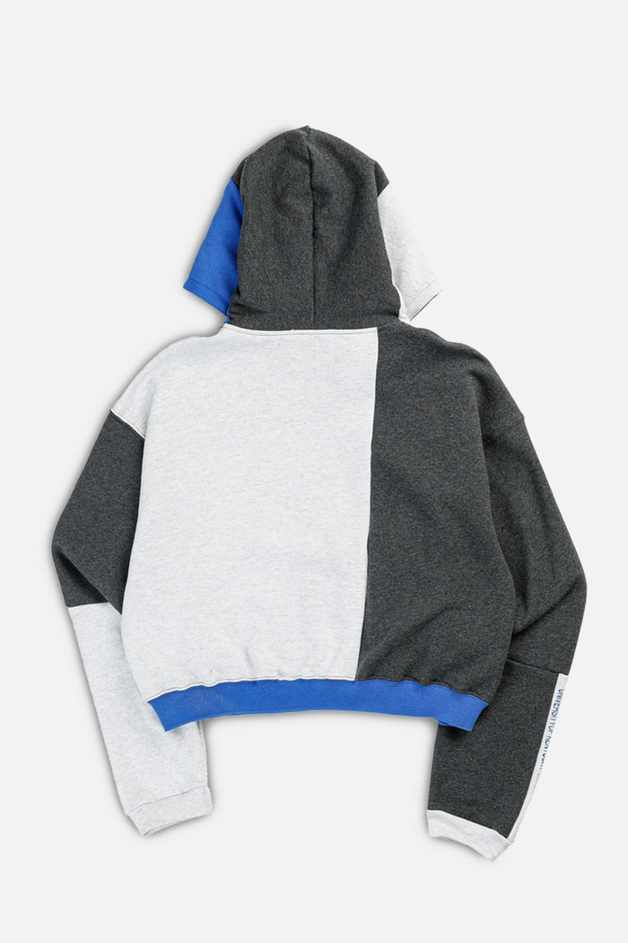 Frankie Rework Varsity Crop Zip Hoodie - L